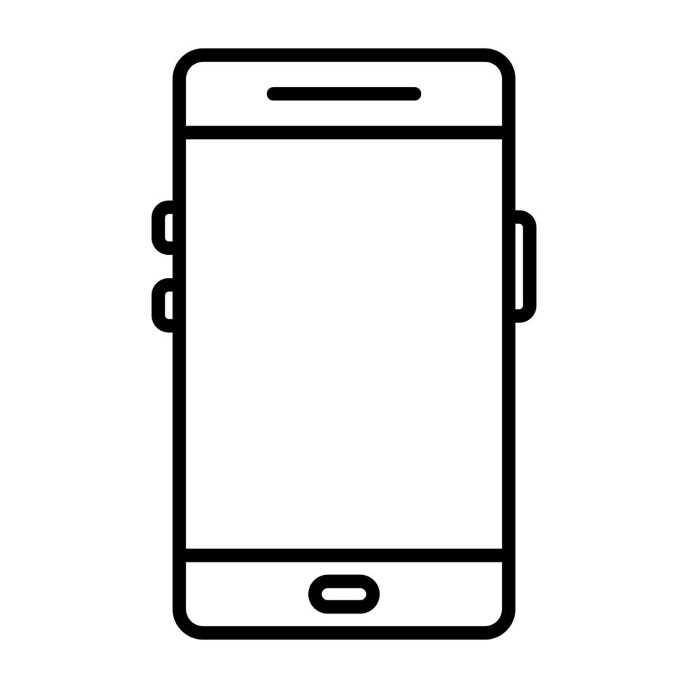 Smartphone-Liniensymbol vektor