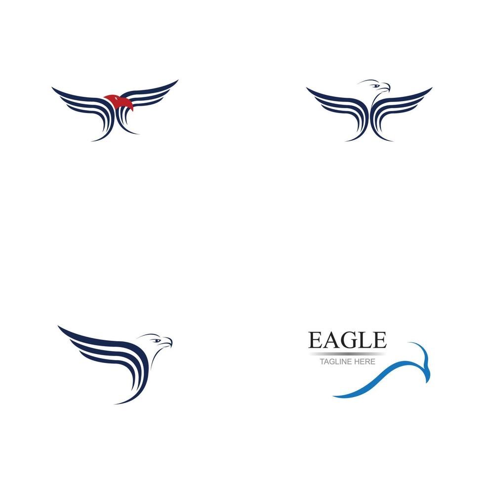 Adler-Logo-Vektor-Illustration-Design-Vorlage - Vektor