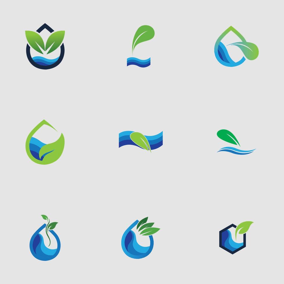 hydroponics logotyp set vektor illustration formgivningsmall