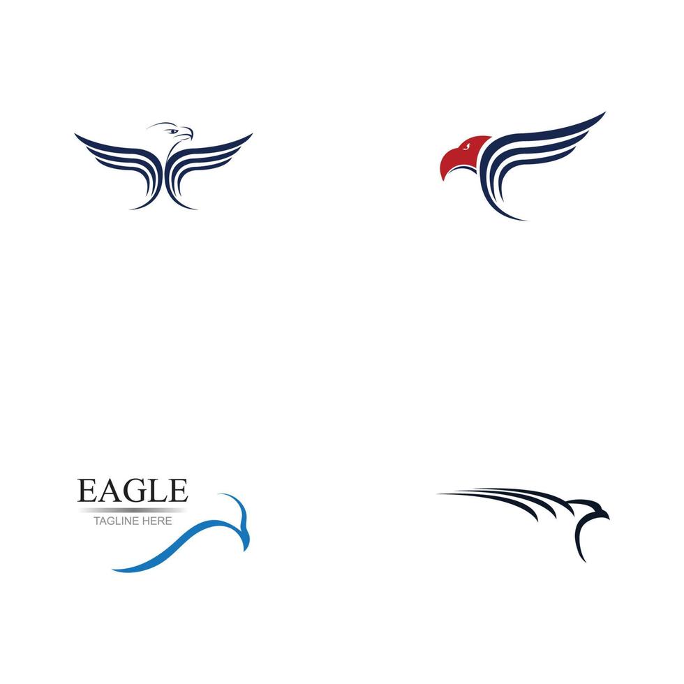 Adler-Logo-Vektor-Illustration-Design-Vorlage - Vektor