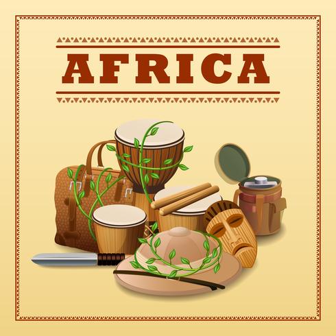 Afrikanischer Reise-Hintergrund vektor