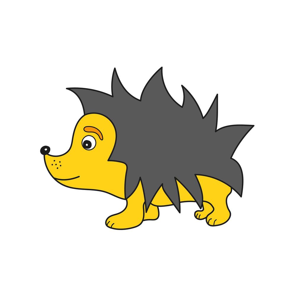 einfaches Cartoon-Symbol. Igel - kleiner süßer Igel vektor