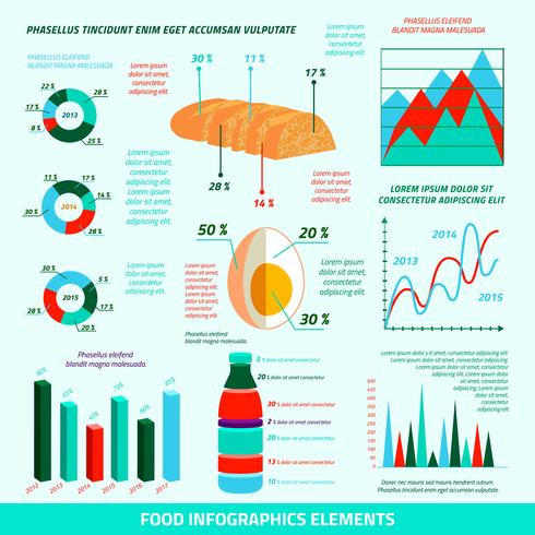 Lebensmittel-Infografik-Elemente vektor