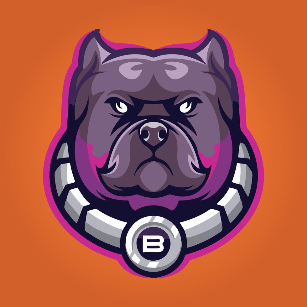 Gamer-Maskottchen-Logo-Design-Vektor, Gamer-Illustration für Sportteam. moderner Illustrator-Konzeptstil für Abzeichen vektor