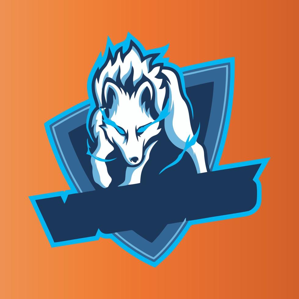 Gamer-Maskottchen-Logo-Design-Vektor, Gamer-Illustration für Sportteam. moderner Illustrator-Konzeptstil für Abzeichen vektor