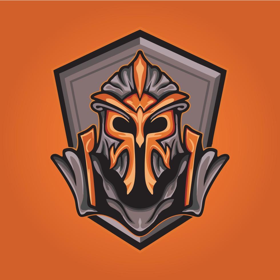 Gamer-Maskottchen-Logo-Design-Vektor, Gamer-Illustration für Sportteam. moderner Illustrator-Konzeptstil für Abzeichen vektor