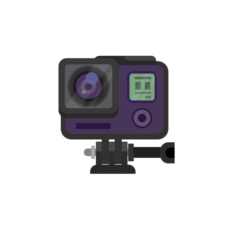 Action-Cam-Symbol flache Illustration Design-Vektor vektor