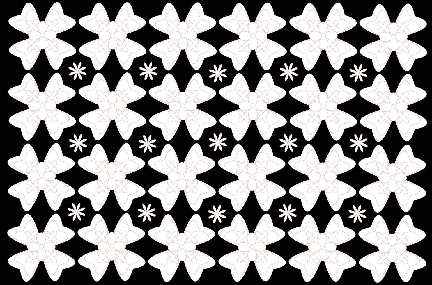 Vektor-Grafik-Design Batik-Muster mit Blumenmotiv. Textur schwarz und weiß. Designs zum Bedrucken von Stoffen, Bezügen und grafischen Zwecken. moderne Vorlagen. vektor