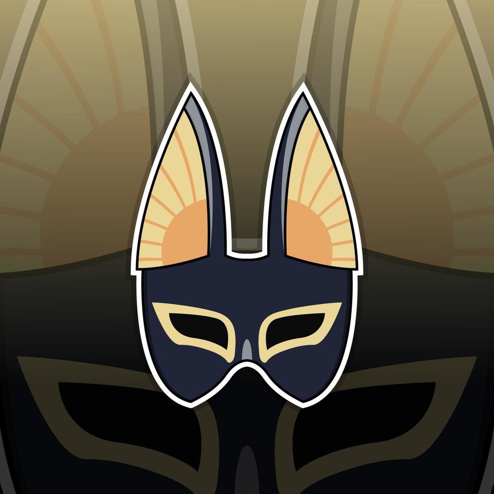anubis mask logotyp maskot illustration vektor