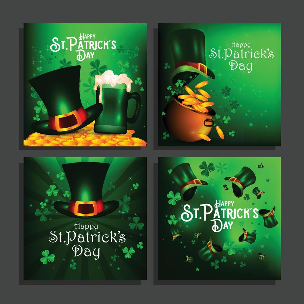 St. Patrick's Day Social-Media-Post-Konzept vektor