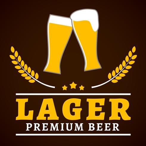 Lagerbier-Poster vektor