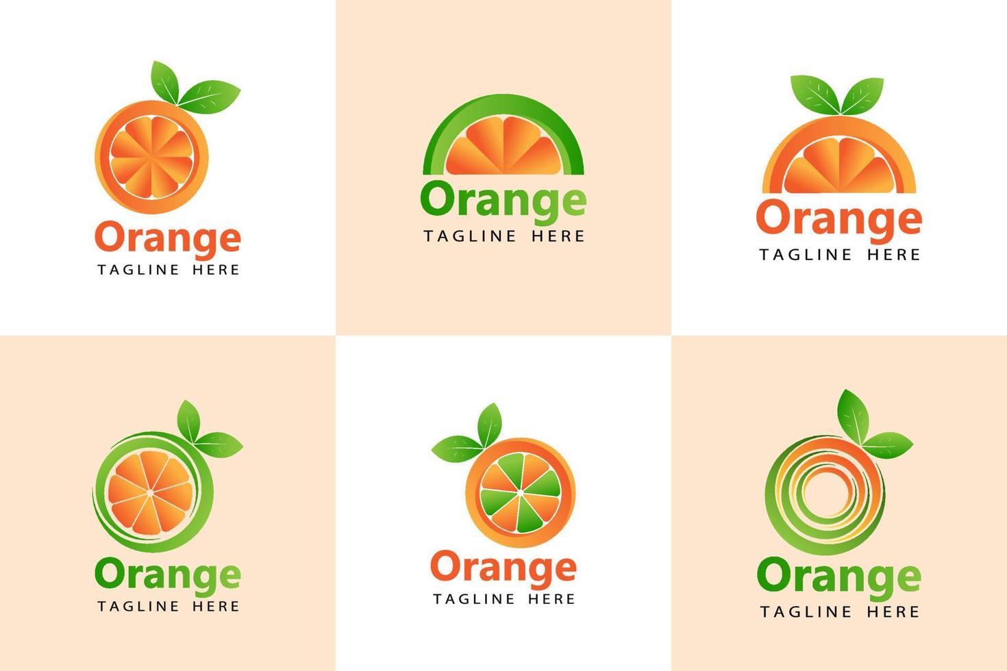 Orange frischer Logo-Vorlagen-Design-Vektor in isoliertem weißem Hintergrund vektor