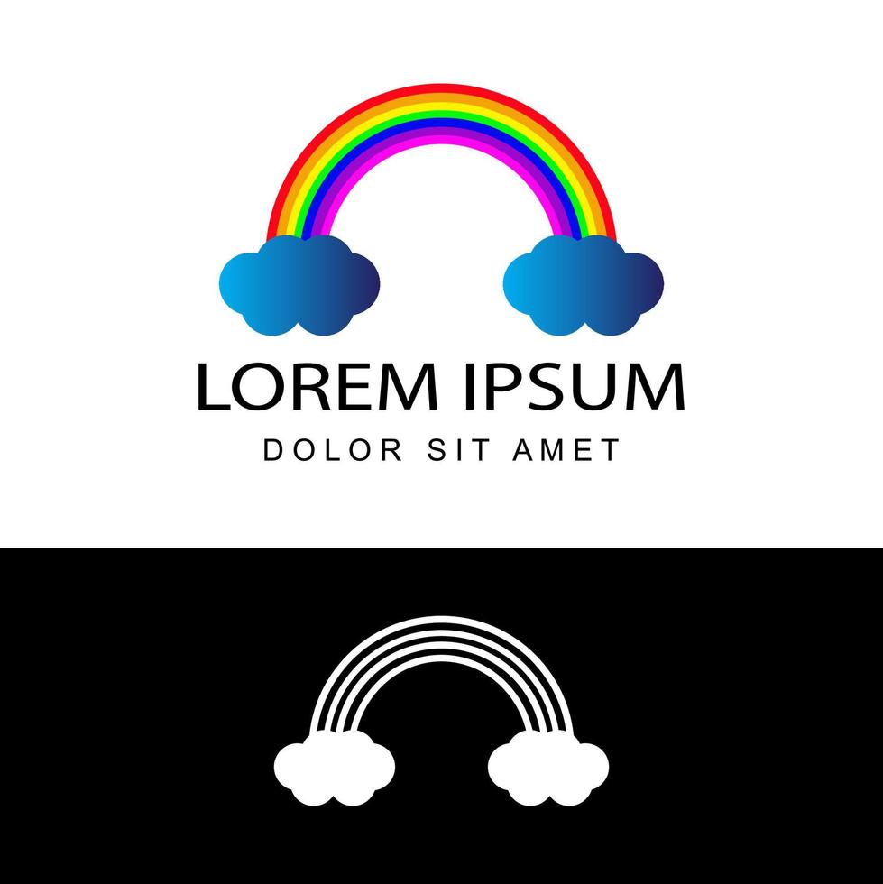 kreativa färgglada regnbåge utbildning logotyp mall design vektor med isolerade vit bakgrund