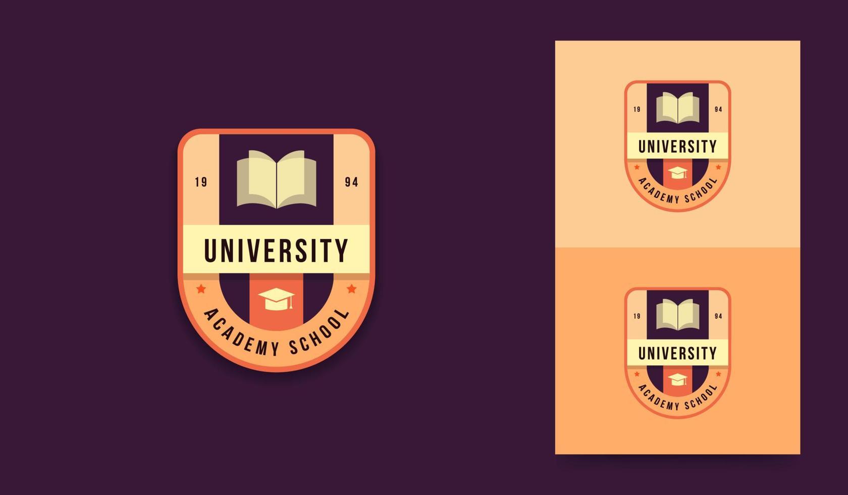 utbildning skola logotyp mall, universitet och högskola identitet symbol märke vektor