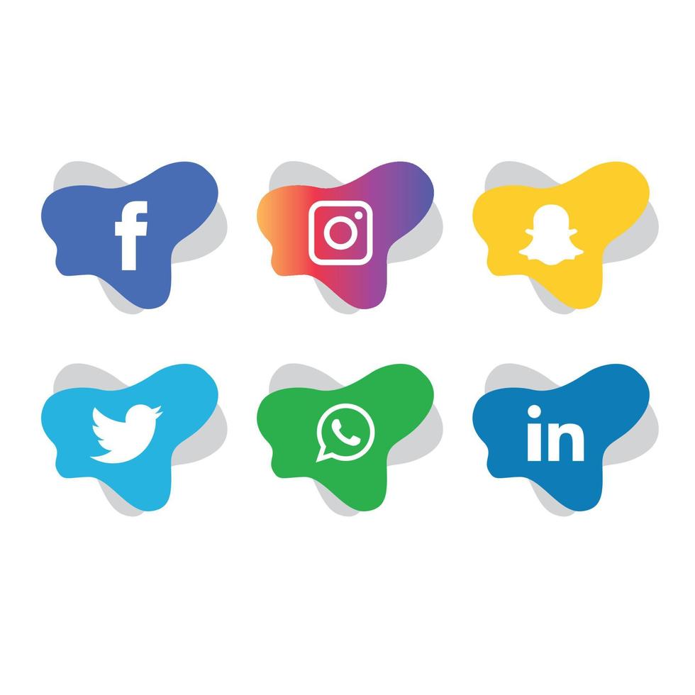 Social Media flache Icons Technologie, Netzwerk. Hintergrund-Gruppe Smiley-Gesicht-Verkauf. teilen, mögen, vektorillustration twitter, youtube, whatsapp, snapchat, facebook, instagram, tick tack, tok vektor