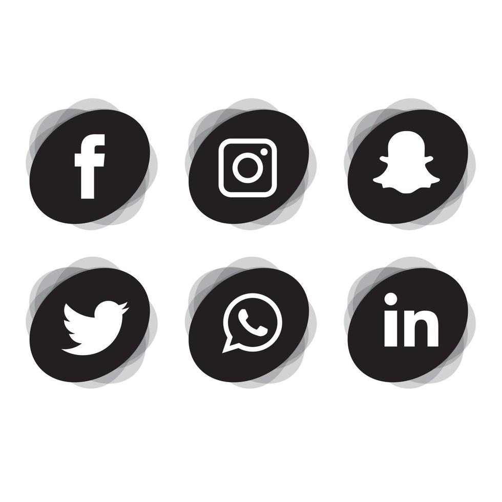 Social Media flache Icons Technologie, Netzwerk. Hintergrund-Gruppe Smiley-Gesicht-Verkauf. teilen, mögen, vektorillustration twitter, youtube, whatsapp, snapchat, facebook, instagram, tick tack, tok vektor