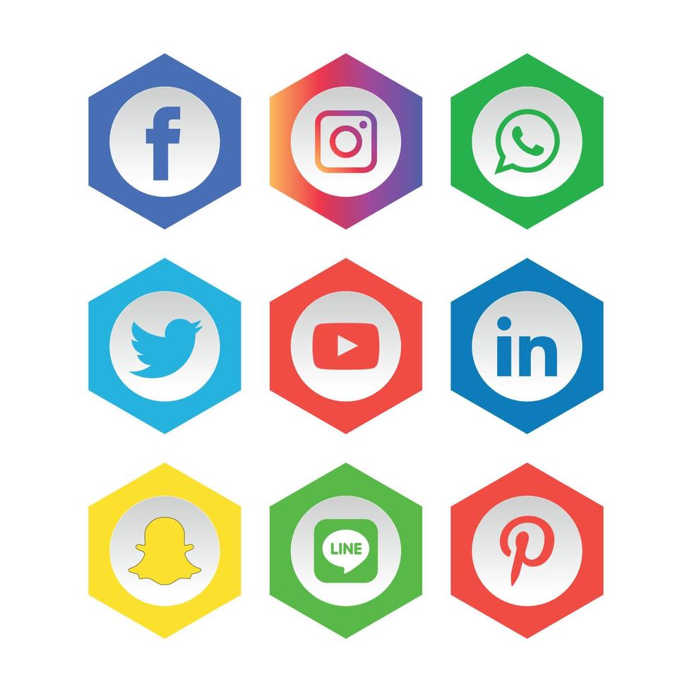 Social Media flache Icons Technologie, Netzwerk. Hintergrund-Gruppe Smiley-Gesicht-Verkauf. teilen, mögen, vektorillustration twitter, youtube, whatsapp, snapchat, facebook, instagram, tick tack, tok vektor