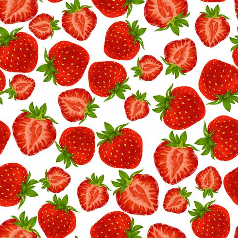 Erdbeer nahtlose Muster vektor