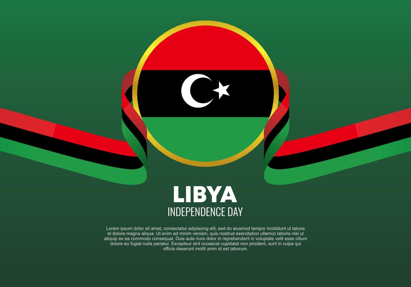 Libyen-Unabhängigkeitstag-Hintergrund-Banner-Poster zur Feier am 24. Dezember. vektor