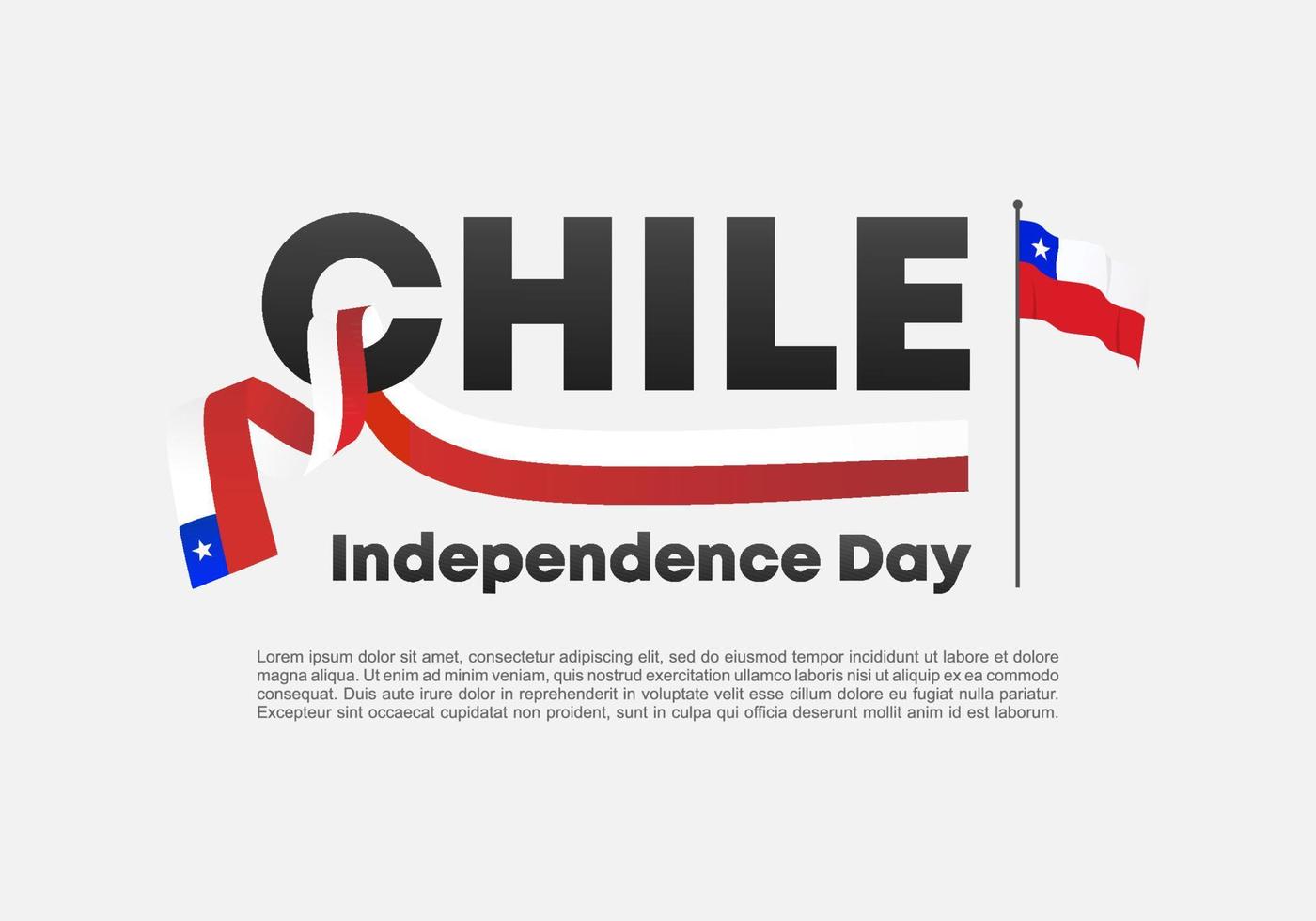 Chile-Unabhängigkeitstag-Plakat Nationalfeier am 18. September. vektor