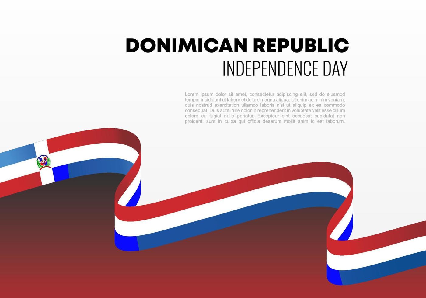 Nationalfeier des dominikanischen Unabhängigkeitstags am 27. Februar. vektor