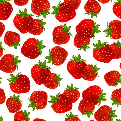 Strawberry seamless mönster vektor