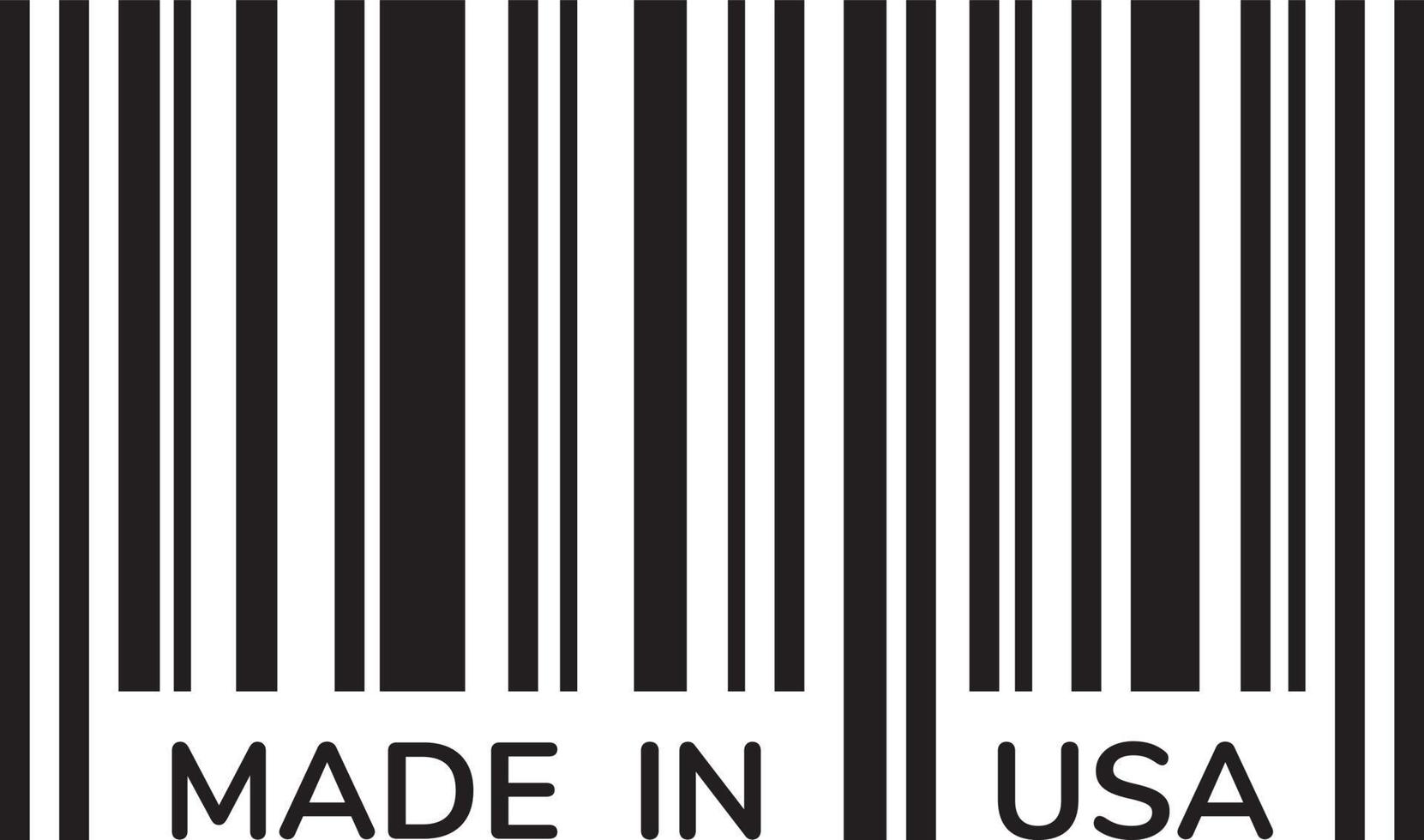 Barcode hergestellt in den USA vektor