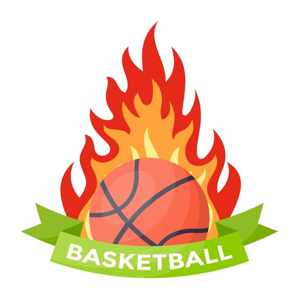 Basketball flammende Konzepte vektor