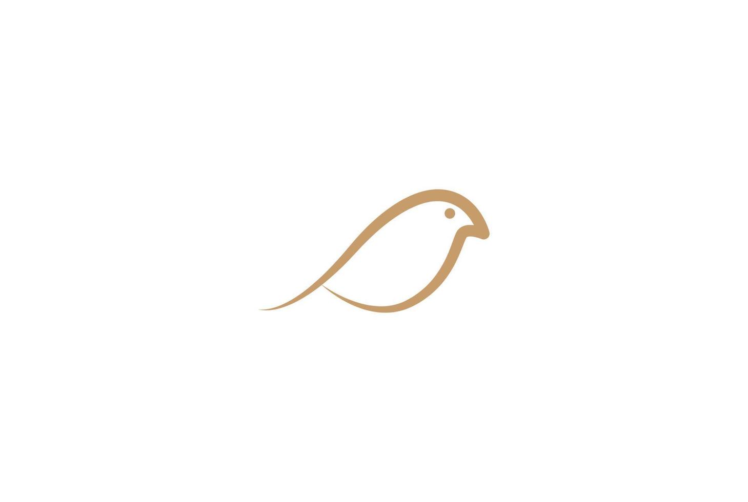 einfacher minimalistischer Taubentaube-Kanarienrotkehlchen-Vogel-Logo-Design-Vektor vektor