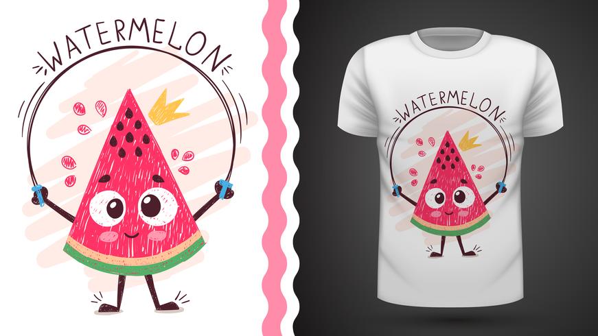 Süße Wassermelone - Idee für Print-T-Shirt vektor