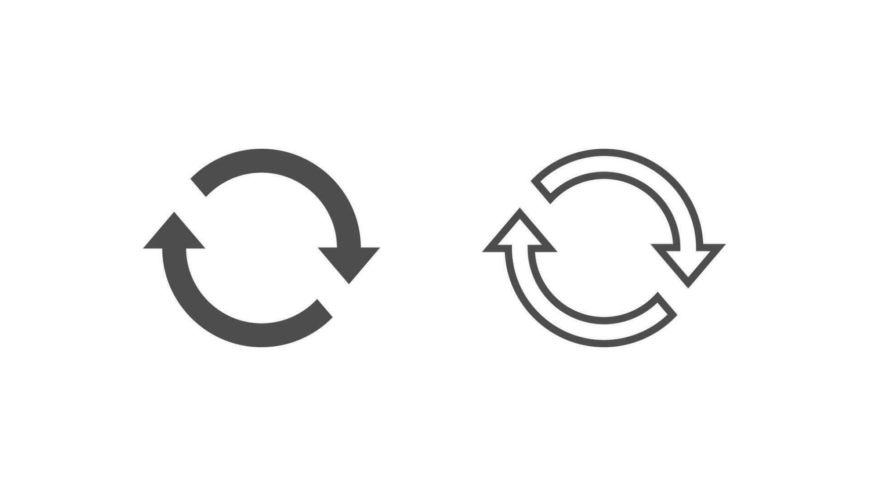 Symbolzeichen-Vektordesign synchronisieren oder neu starten vektor