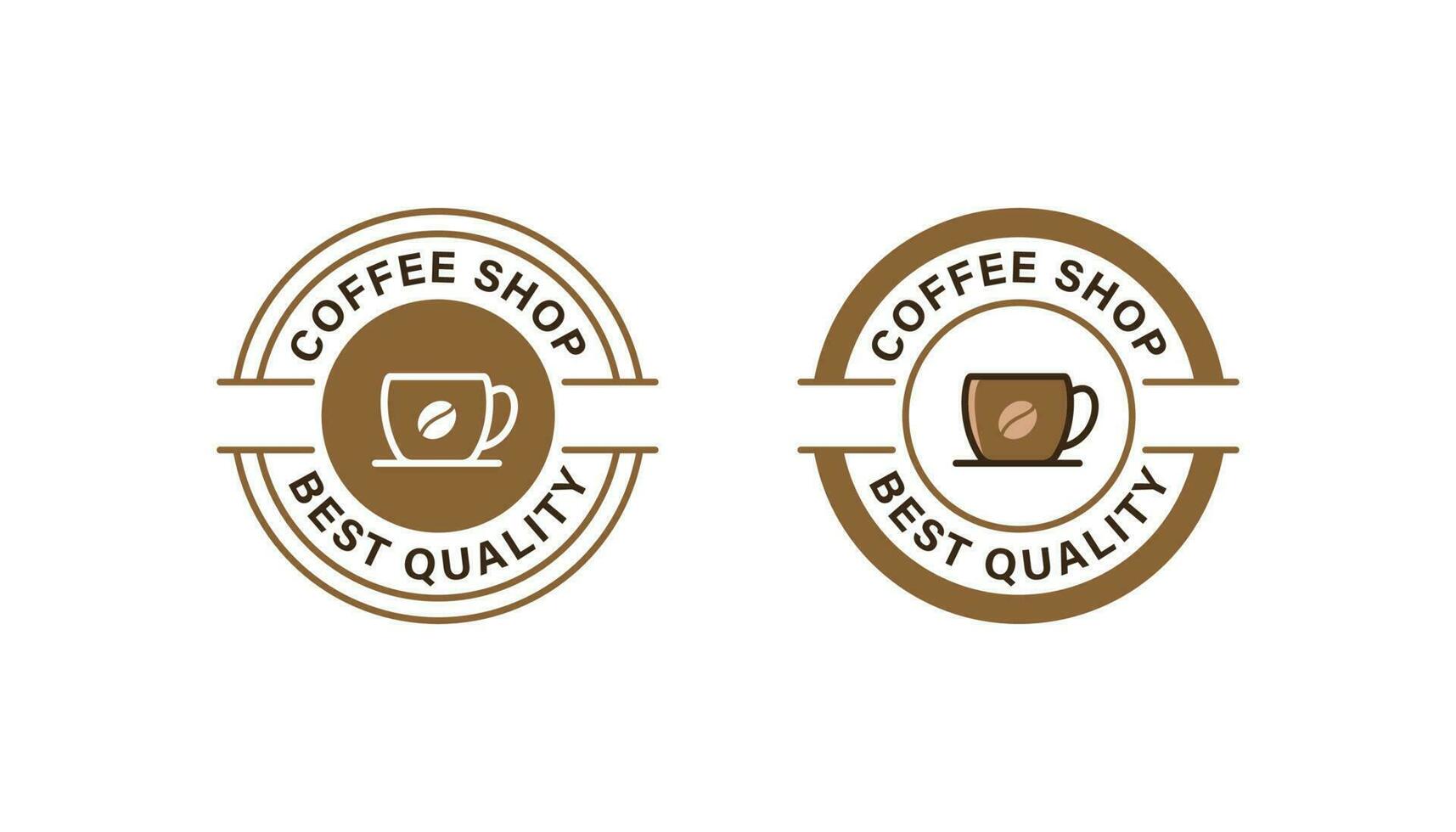 Coffee-Shop-Logo-Abzeichen-Stempelvektor vektor