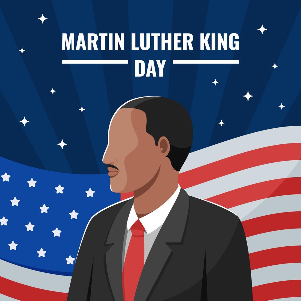 Alles Gute zum Martin Luther King Tag vektor