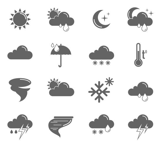 Wetter Icons Set vektor