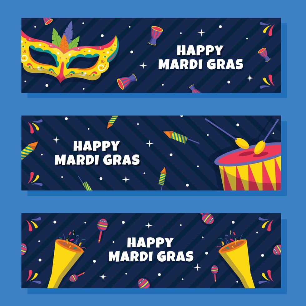 Mardi gras festival banner vektor