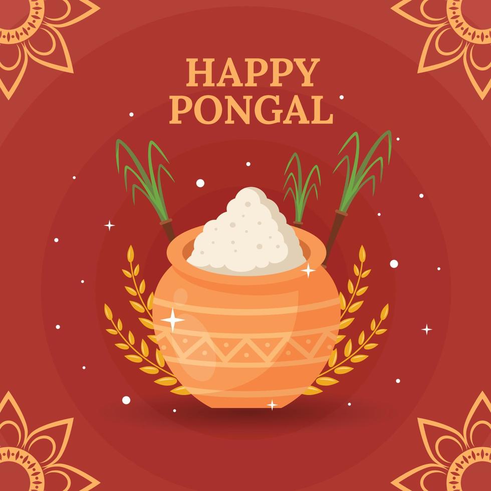 Pongal Indian Feier Festival Hintergrund vektor