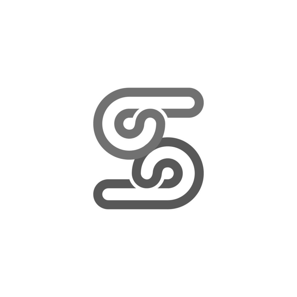 Buchstabe s Bewegungsrad abstrakte Schleife Linie Logo Vektor