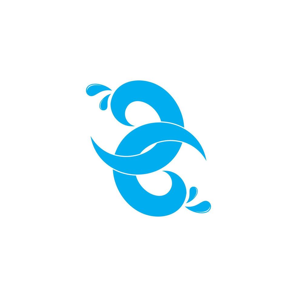 länkade enkla vattenstänk symbol logotyp vektor