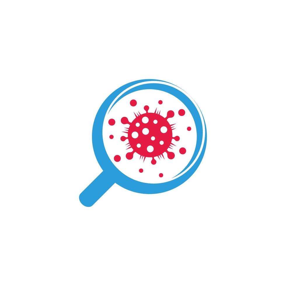 Suche nach Viren Test vergrößern Symbol Logo Vektor