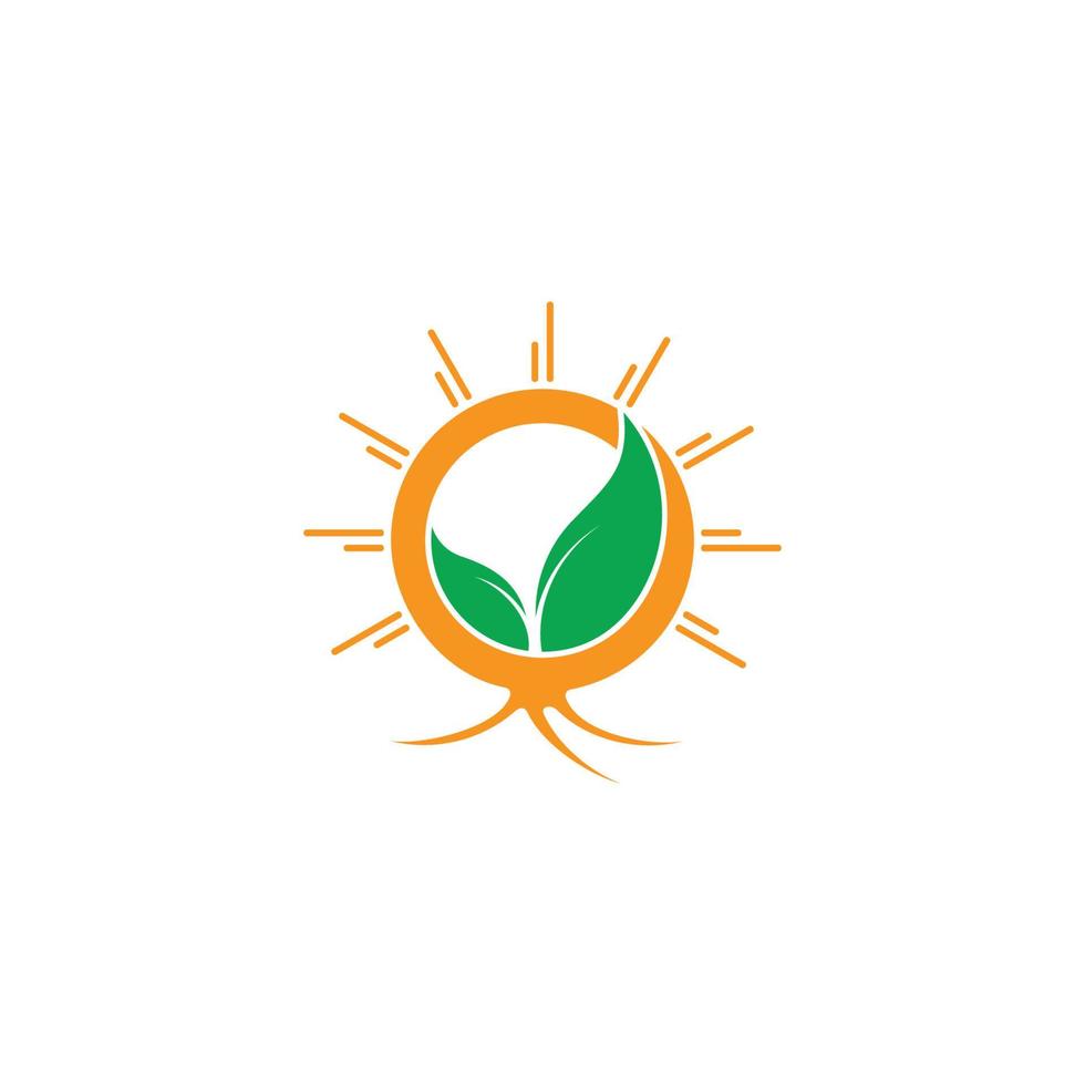 Pflanze Blatt Wurzel Boden Sonne Plantage Symbol Logo Vektor