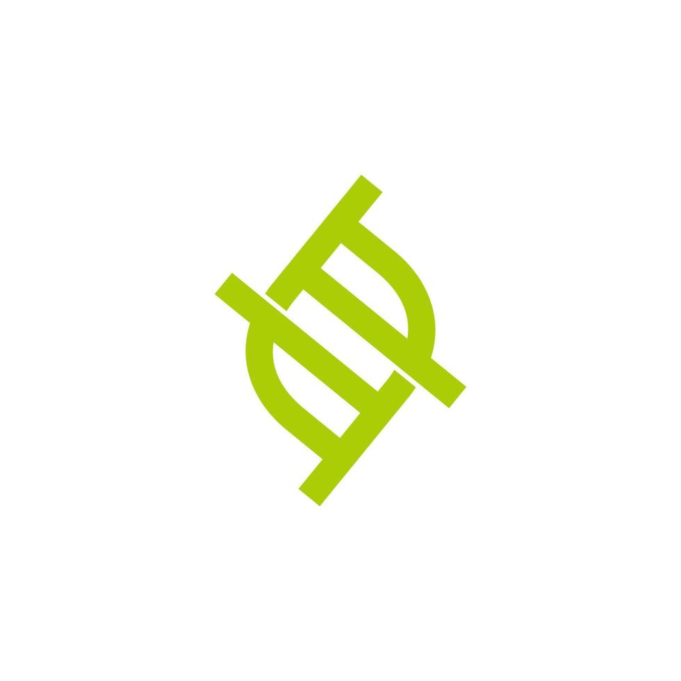 enkel geometrisk löv symbol, överlappande linje design logotyp vektor