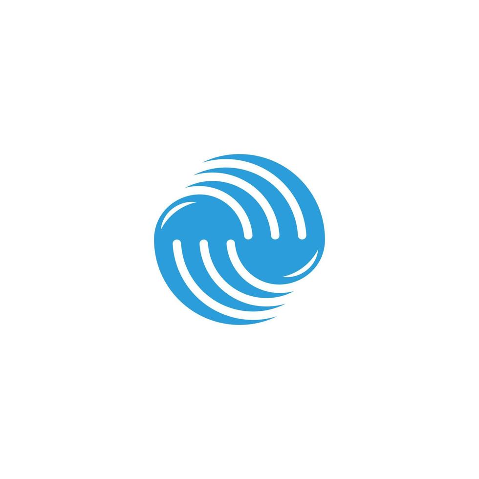 Streifen Rotation Wasserbewegung geometrischer Kreis Logo Vektor