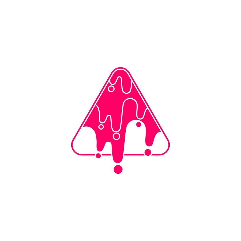 röd triangel pil rörelse geometrisk logotyp vektor
