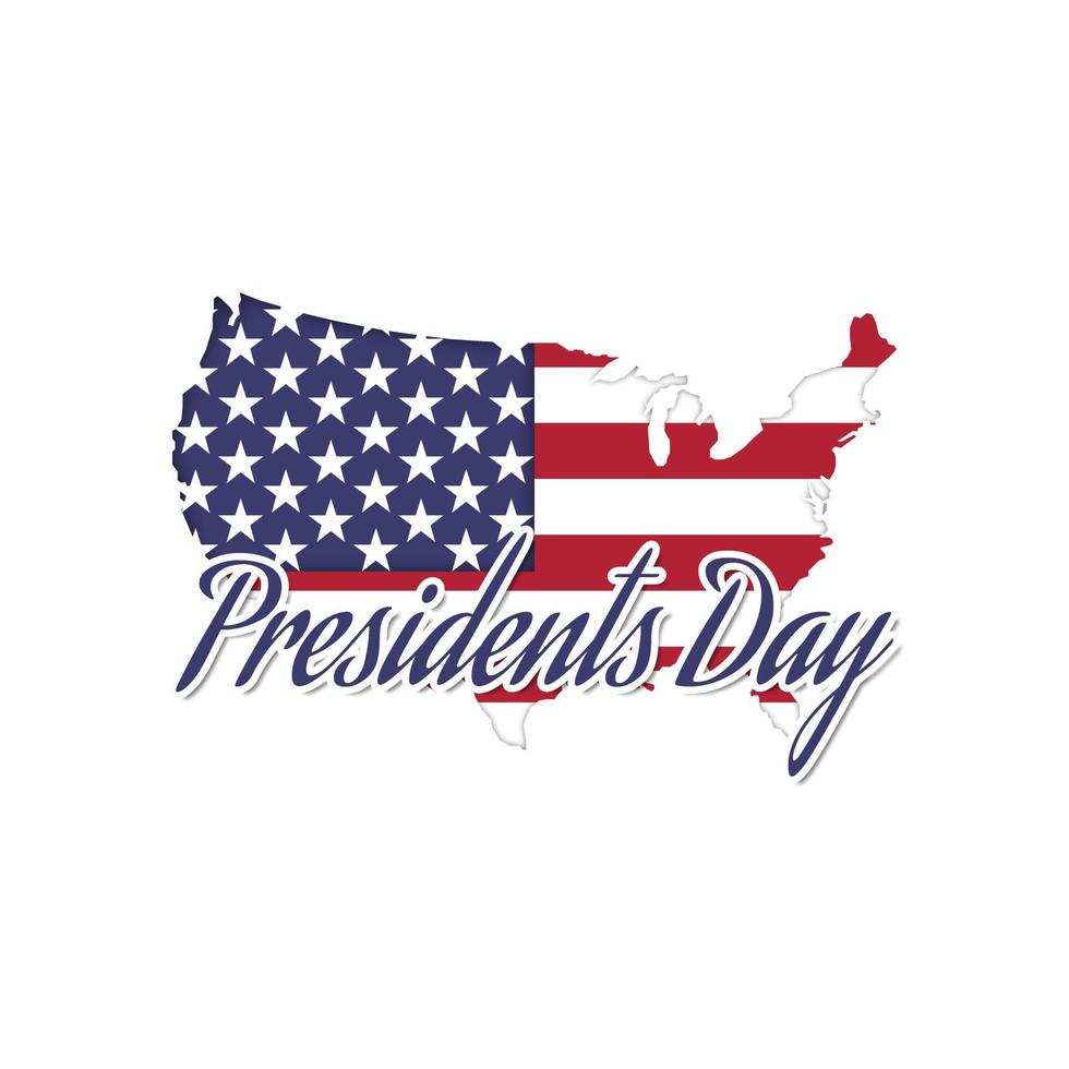 presidents dag usa ön ikon illustration. ikon på mörk vit bakgrund vektor