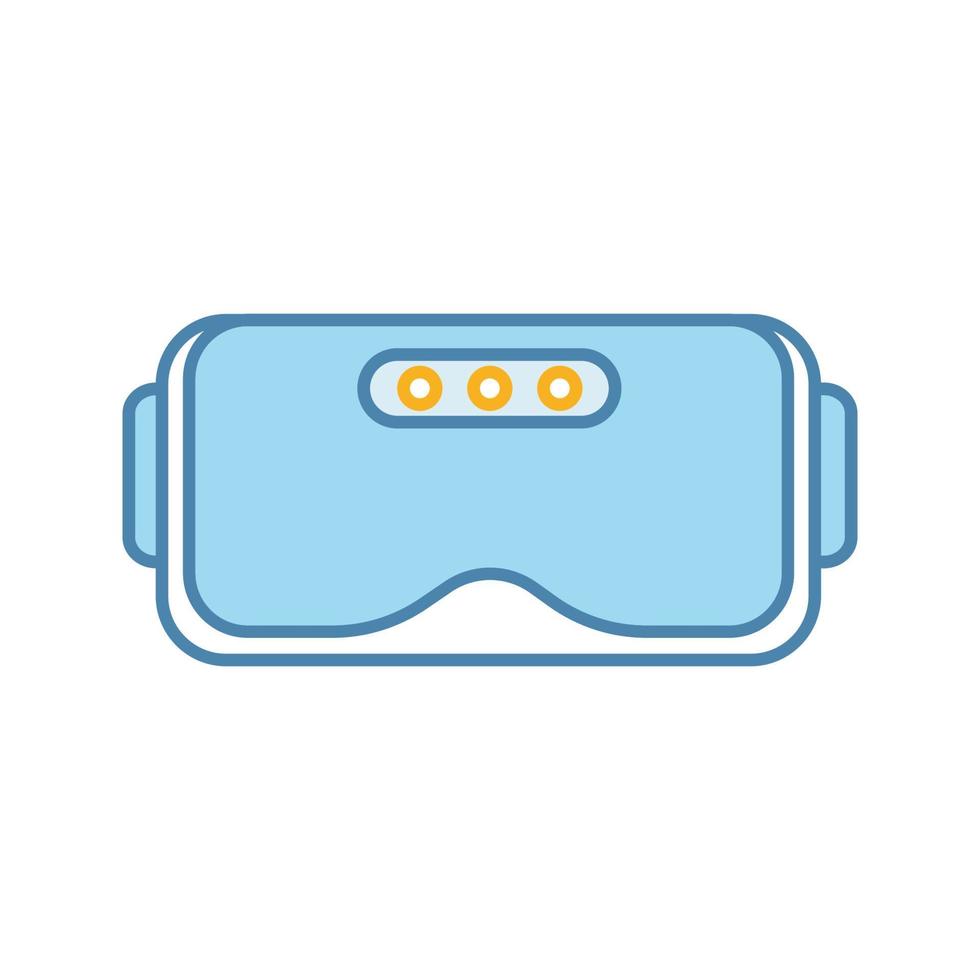 VR-Headset-Farbsymbol. Virtual-Reality-Maskenset. VR-Brille, Schutzbrille. isolierte Vektorillustration vektor