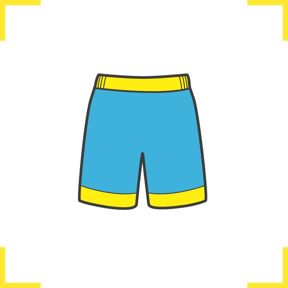 badbyxor färgikon. sportshorts. isolerad vektor illustration