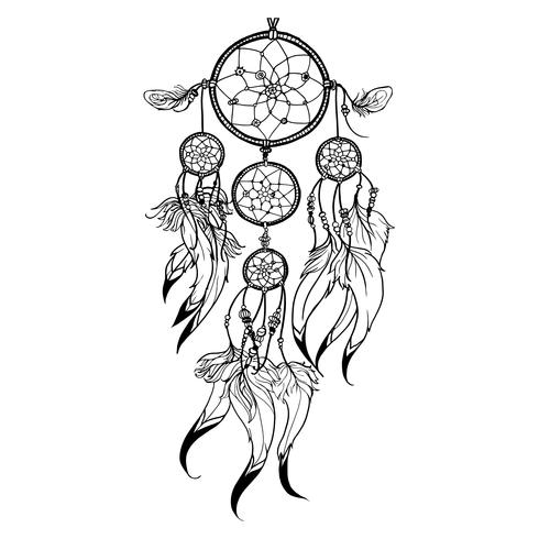 Gekritzel Dreamcatcher Illustration vektor