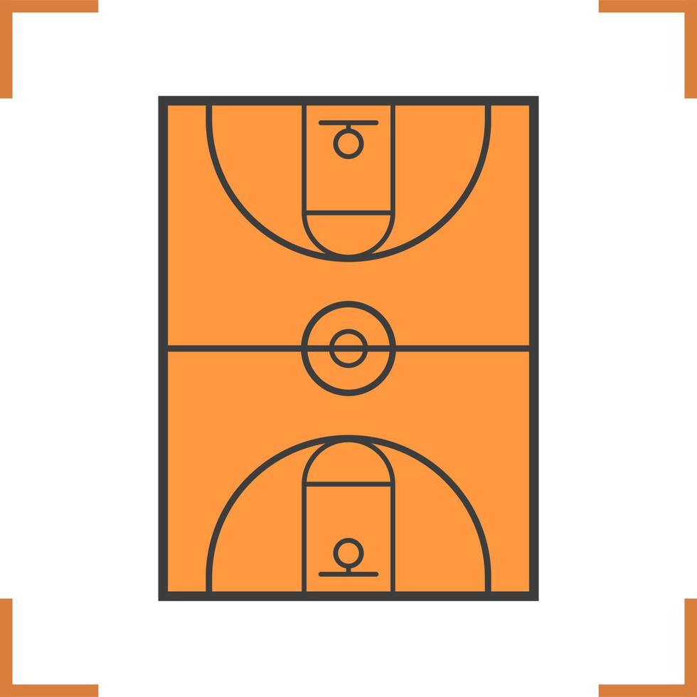 Basketballplatz-Farbsymbol. isolierte Vektorillustration vektor