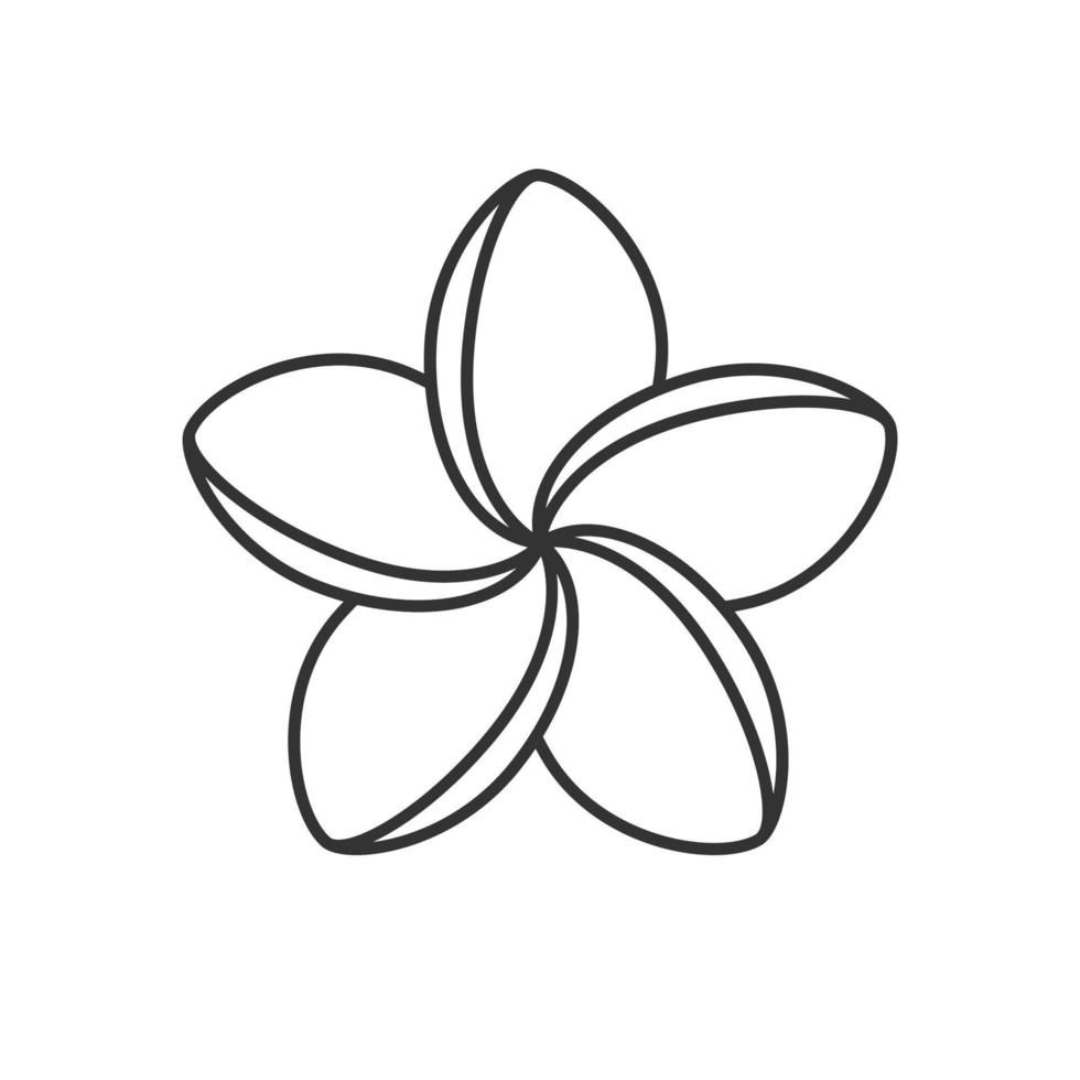 Spa-Salon Blume lineare Symbol. dünne Linie Abbildung. Aromatherapie-Kontursymbol. Vektor isolierte Umrisszeichnung