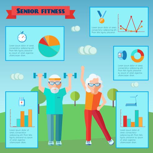 Senior Sport Infografiken vektor